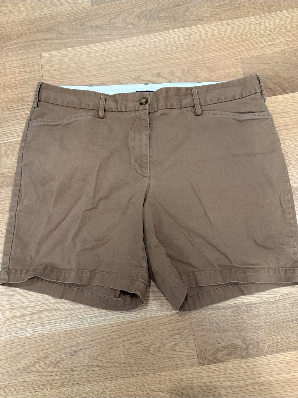 Lands' End Women's Brown Chino Bermuda Shorts